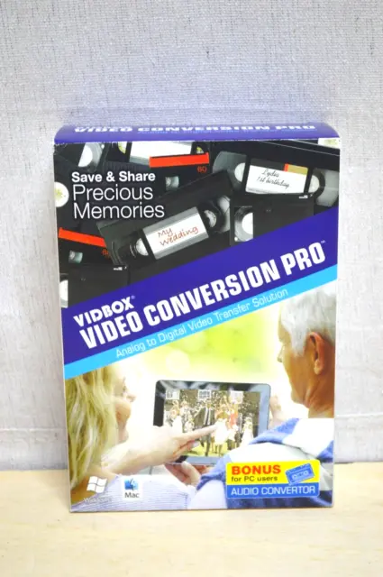 Vidbox Video Conversion Pro -PC & Mac- Analog to Digital Video Transfer -Sealed-