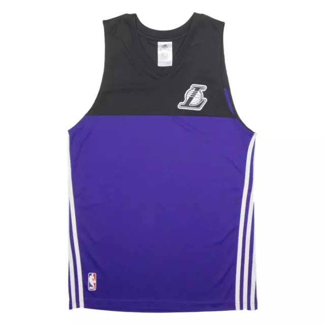 Adidas Los Angeles Lakers Herren Trikot lila ärmellos USA V-Ausschnitt M