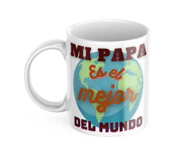 Taza de ceramica blanca MEJOR PADRE DEL MUNDO