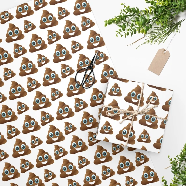 FUNNY EMOJI POOP Wrapping Paper Emoji Poop Poop Gift Wrap Funny FUNNY EMOJI POOP Wrapping Paper Emoji Poop Poop Gift Wrap Funny