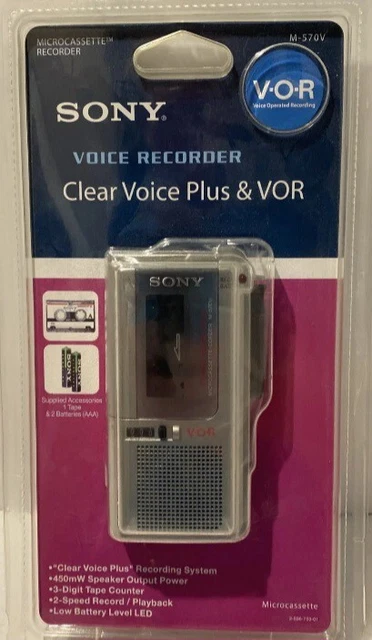 Sony M-570V Handheld Cassette Voice Recorder
