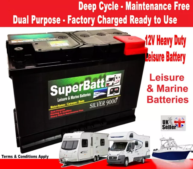 Deep Cycle Leisure Battery 12V 130AH (110AH) HL500 Caravan Motorhome Marine Boat