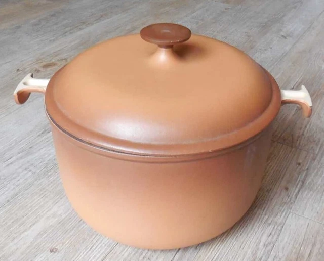 COCOTTE N° 23 LE CREUSET EN FONTE ÉMAILLÉE ORANGE DESIGN ENZO MARI  | eBay
