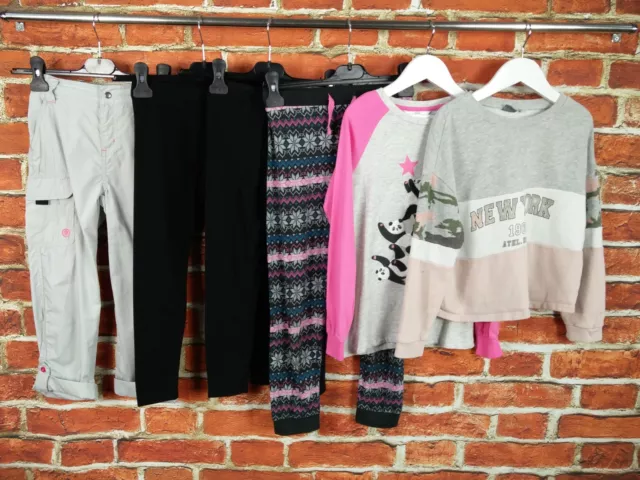 Girl Bundle Age 7-8 Year Next M&S Etc Pyjamas Leggings Sweatshirt Trousers 128Cm