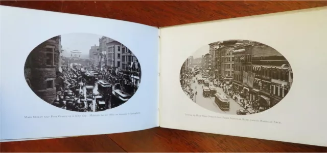 Springfield Massachusetts 1910-13 lot x 2 souvenir view book street scenes autos 3