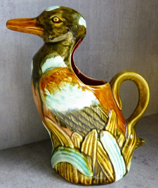 PICHET Canard ONNAING en Barbotine zoomorphe majolique
