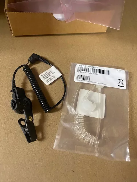 Motorola RLN4941A Receive only Earpiece w/ coilcord & 3.5mm Right Angle Plug