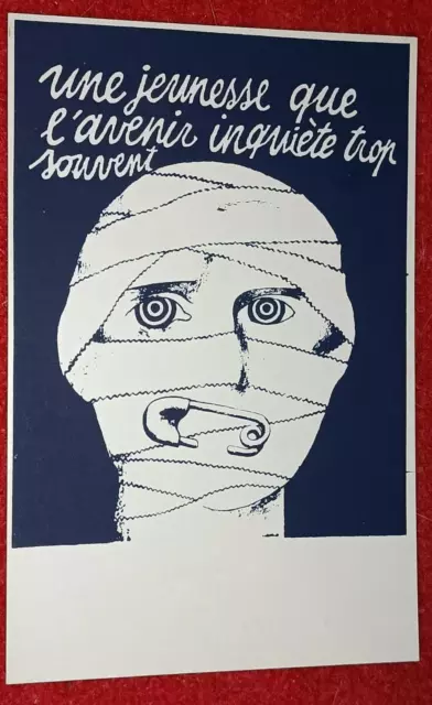 CPA - Une jeunesse que l'avenir inquiète trop souvent - Affiches de Mai 68