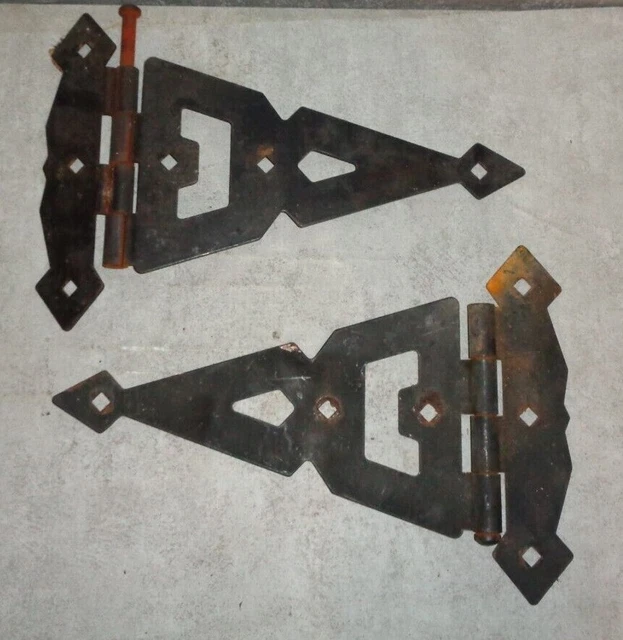 Vintage Decorative Barn Door Hinges Architectural Salvage ****