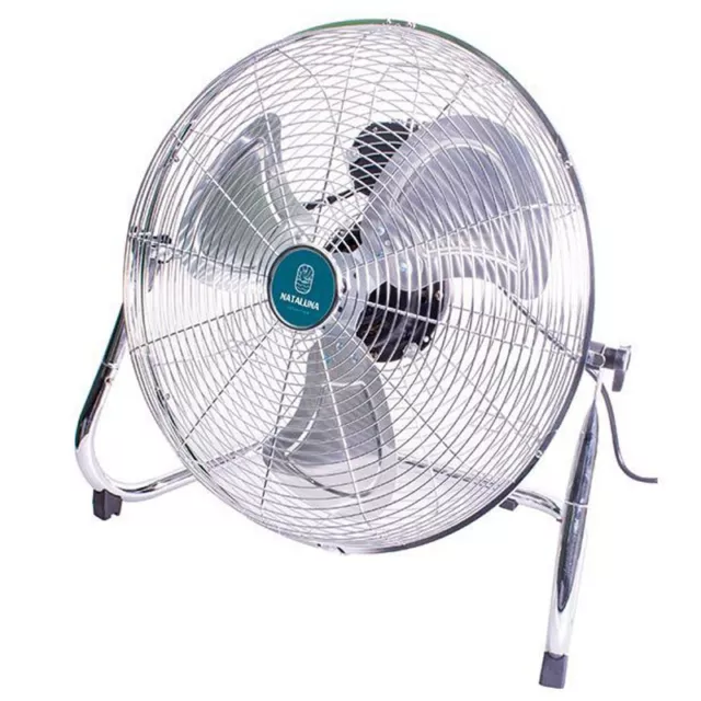 Ventilatore da terra Acciaio 90W Con 3 Pale Alluminio a 3 Velocita Diametro 40cm