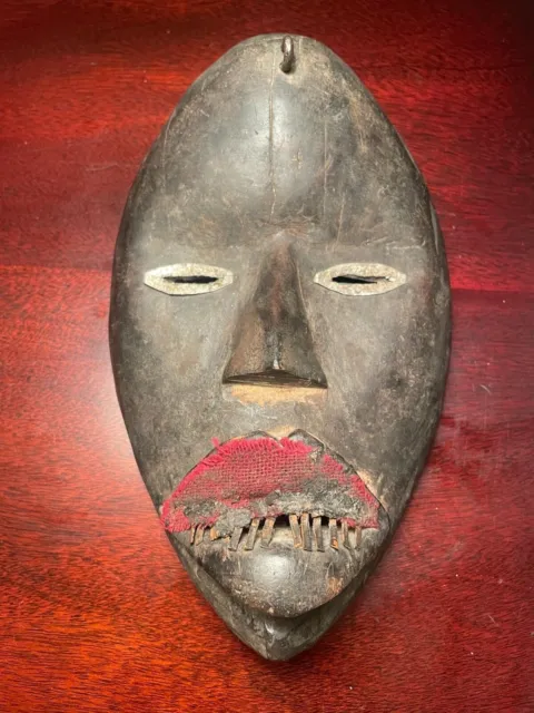 Dan Deangle African Mask Teeth Rare Vintage Original Hand Carved  * AUTHENTIC *