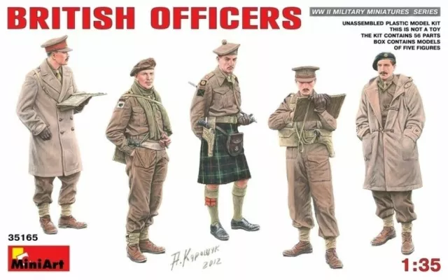 Miniart 1:35 scale model figures kit  - British Officers MIN35165