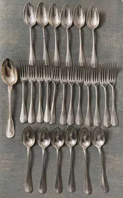 Christofle 12 spoons 12 forks 1 large spoon
