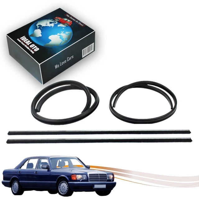 thumbnail interactive-video image 1 of Front & Rear Rubber Window Seal Set For Mercedes W114 W115 – 2-Piece Kit 1 of 6