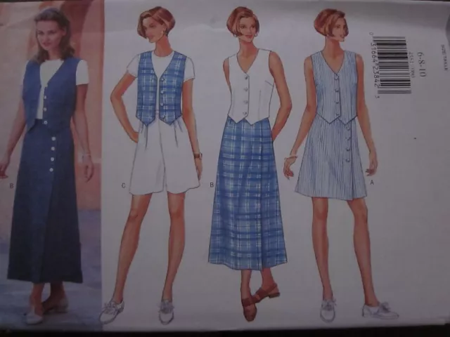 4551 Vintage Butterick SEWING Pattern Misses Top Skirt Shorts UNCUT