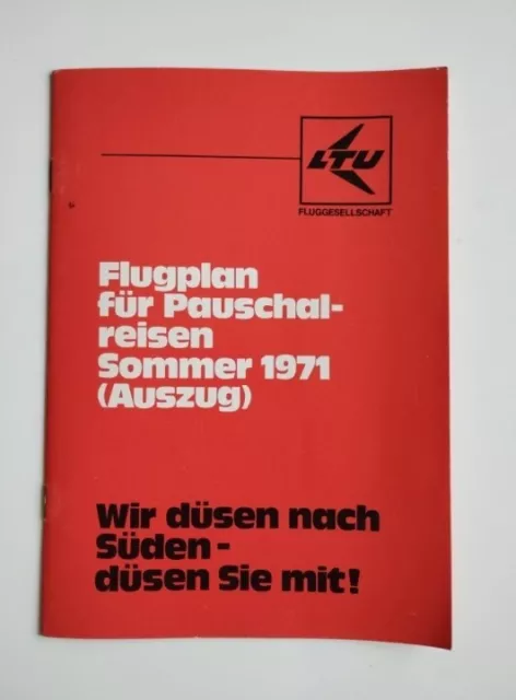 Flugplan LTU 1971 Timetable