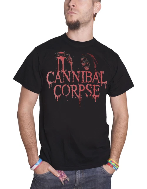 Cannibal Corpse T Shirt Acid Blood Skeleton Band Logo Official Mens New Black