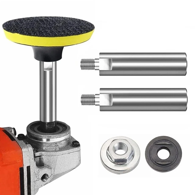 Tige D'extension Pour Meuleuse D'angle - Filetage M10 - Longueur 80 Mm (extension 60 Mm) - Avec 4 écrous De Blocage - Pour Polir Zones étroites
