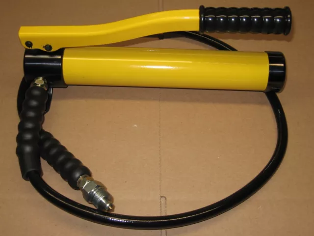 Hydraulic Hand Pump And Hose  10 Ton    New   Usa Seller ! !