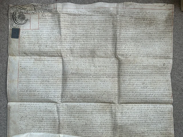 1765 Indentured Property deed for Lairgate Street, Kelgate Lees, Beverley