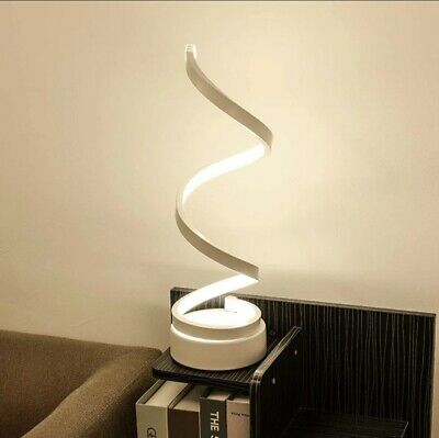 Lume da comodino led 20w lampada da tavolo lumetto moderno a spirale da camera