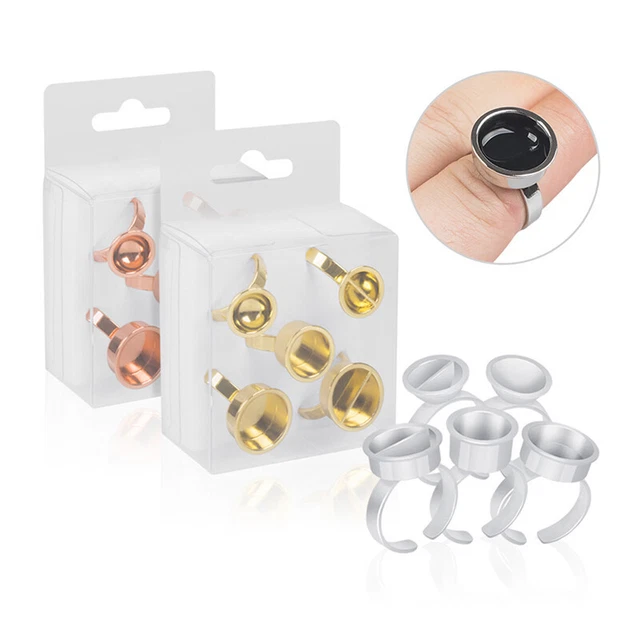 Anello Tazza Inchiostro Tatuaggio Tazze Lega Alluminio Vasetti Pigmento Colla Microblading Cosmetica*