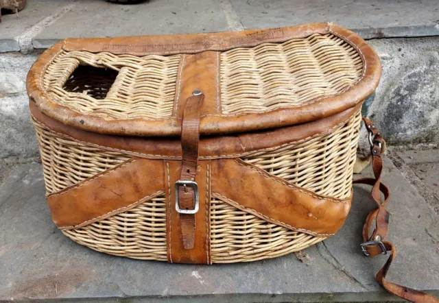Antique Fly Fishing Creel Basket FOR SALE! - PicClick
