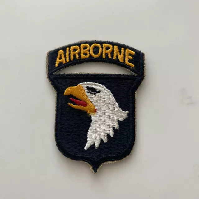 Rare WW2 US Army 101st Airborne Division Black Back Patch W/ Attached Tab