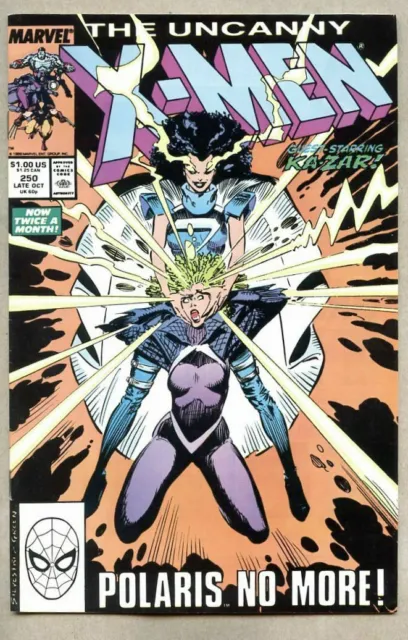 Uncanny X-Men #250-1989 vf- X Men Savage Land Marc Silvestri