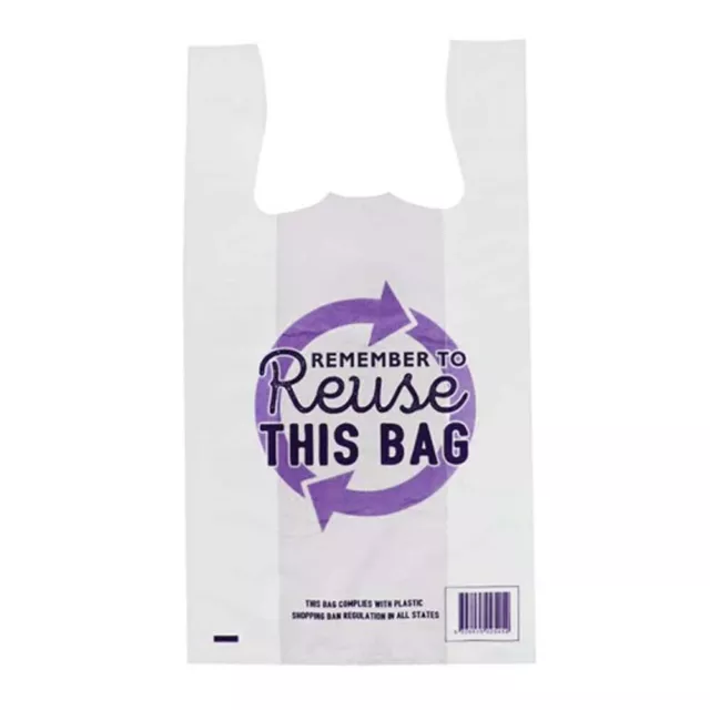 Reusable Singlet Plastic Checkout Bag X-LARGE - PRINTED  500 pcs