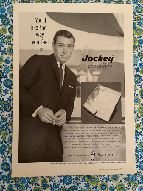 1959 JOCKEY BRIEF Underwear Vintage PRINT AD Businessman Suit Work