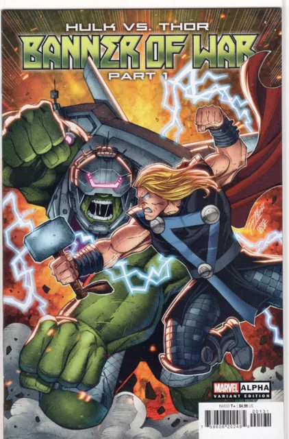 Hulk vs Thor Banner War Alpha Lim Variant Marvel Comics 2022 NM+