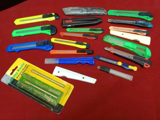 Utility Knife Box Cutter Hobby Knife - Lot of 20 Pcs