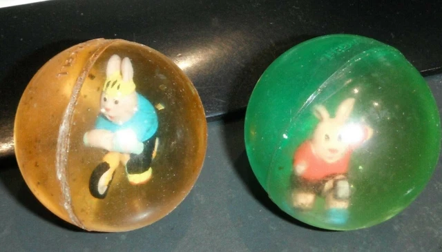 LOT DE 2 Balles magiques du lapin DURACELL Diamètre : 4 cm EUR 2,00