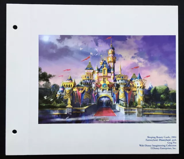 DISNEYLAND Concept Art Lithograph 50th VIP Sleeping Beauty Castle Greg Pro