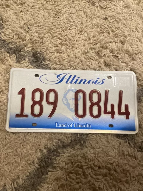 Vintage Illinois - Land of Lincoln US Car License Number Plate 189 0844