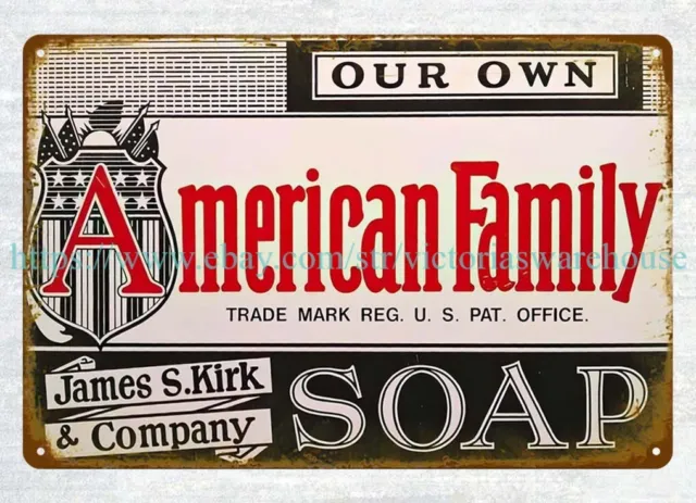 American Family Soap metal tin sign wall Decorative Collectibles decor