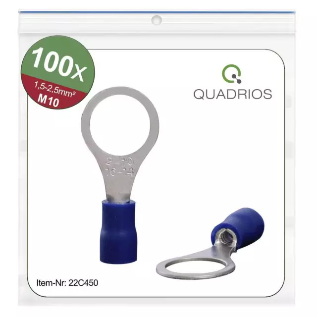 Quadrios 22C450 Cosse à oeillet Section max.=2.5 mm² Ø du trou=10.5 mm