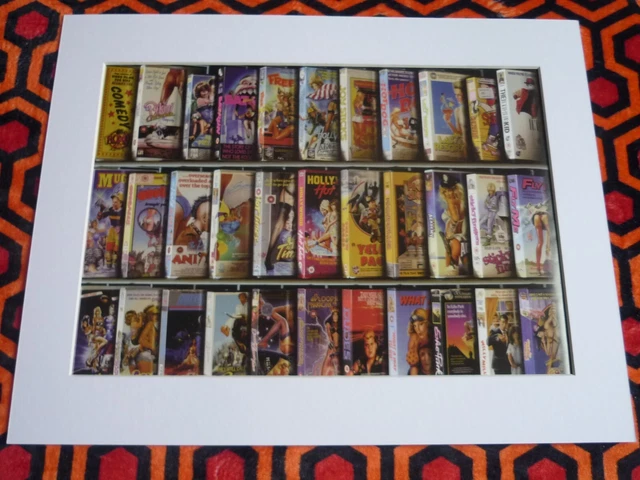 poster official 14x11 vhs sleeve cover white mount COMEDY VIDEO WALL SHOP