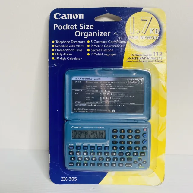 1990s Canon Pocket Size Organiser - New In Sealed Packet-ZX-305