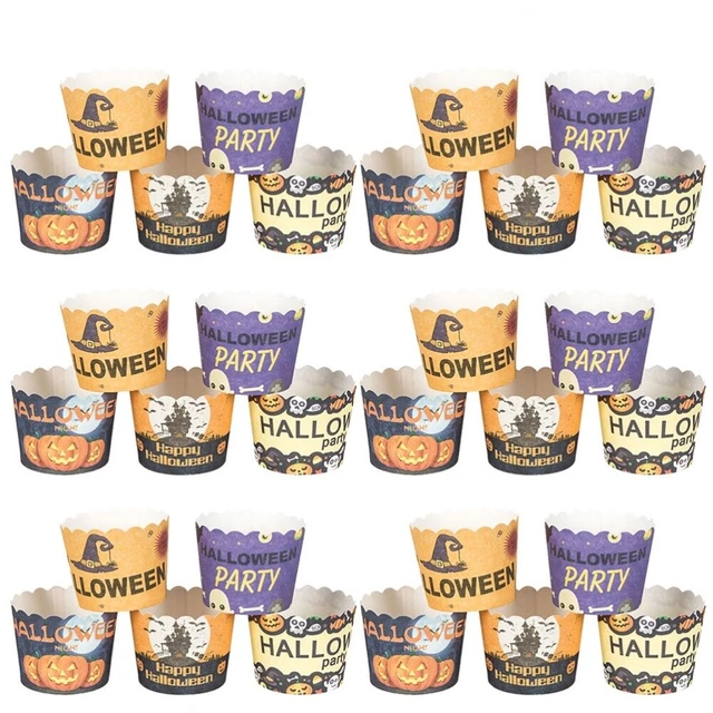 150 piezas Standard Cupcake Liner vaso de papel de calabaza soporte de manguito estuche para