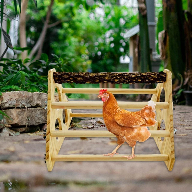 Perchoir à poules VOSS.farming, à poser sur le sol, pour poulailler et enclos extérieur, long. 50 cm