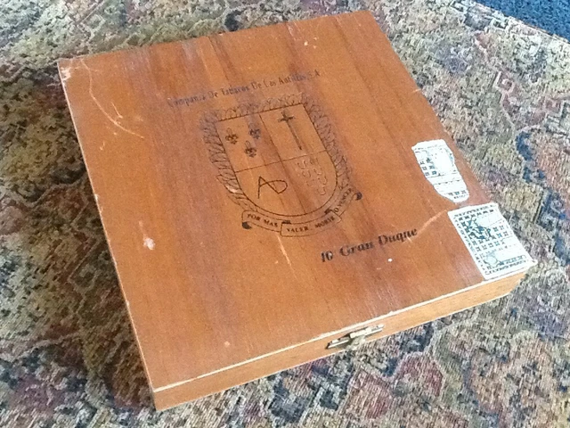 Vintage Wood Cigar Box Compania De Tabacos Las Antillas, S.A. Domincan Republic