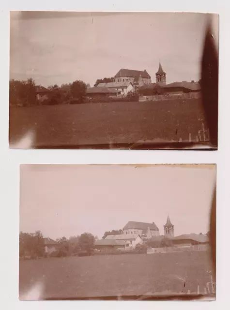 2 snapshots SAINT-ETIENNE-DE-SAINT-GEOIRS - Vintage citrate prints c.1905/1910
