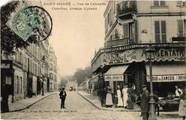 CPA AK St-MANDÉ Rue de l'Alouette Carrefour Avenue Alphand (672459)