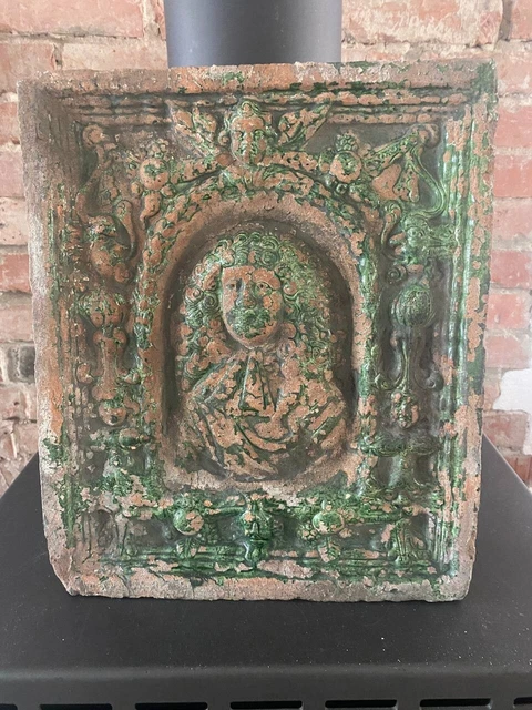 Ofenkachel um 1700 - Kartusche mit Portrait