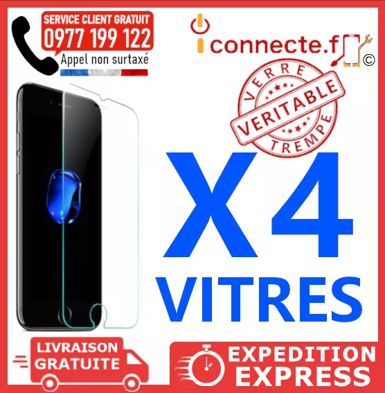 VERRE TREMPE IPHONE VITRE PROTECTION ECRAN 5S 5C 6 6S+ 7 8Plus XS XR X 11 SE2020