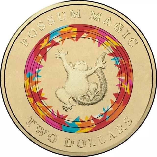 2017 $2 Red Possum Magic Happy Hush Is Visible Australian Two Dollar Coin Circ
