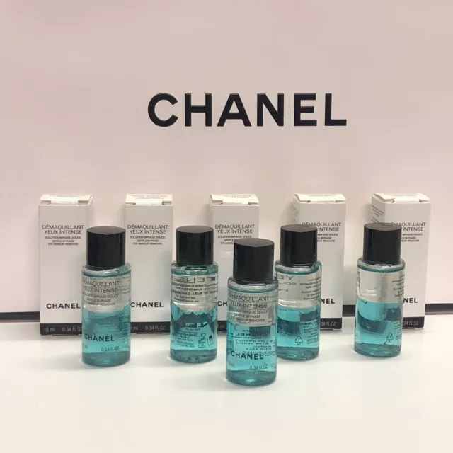 5x Chanel Demaquillant Yeux Intense Solution Eye Makeup Remover 5x 10ml =50ml