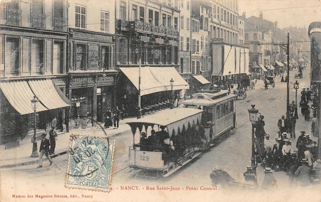 CPA - NANCY rue St-Jean, point central